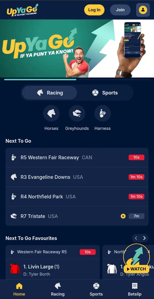 UpYaGo mobile app